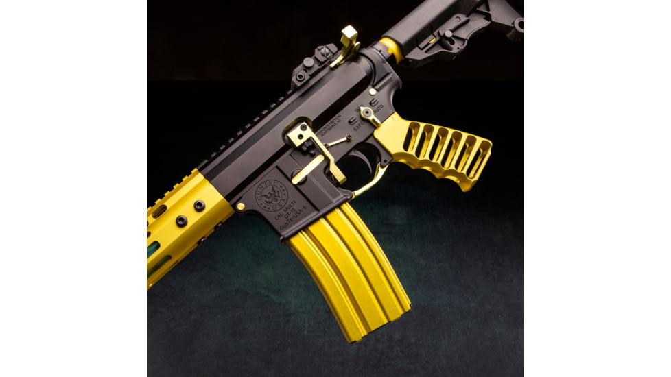 Guntec USA AR-15 5.56mm 30 Round Rifle Magazine w/Anti-Tilt Follower, Anodized Neon Yellow, MAG30-NY-30RD