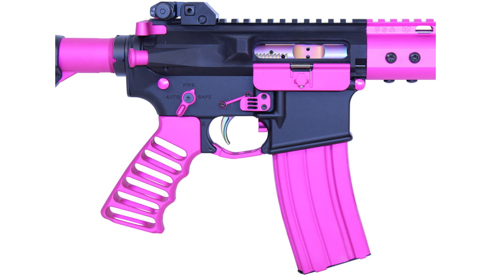 Guntec USA AR-15 5.56mm 30 Round Rifle Magazine w/Anti-Tilt Follower, Anodized Pink, MAG30-PINK-30RD