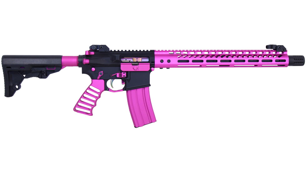 Guntec USA AR-15 5.56mm 30 Round Rifle Magazine w/Anti-Tilt Follower, Anodized Pink, MAG30-PINK-30RD