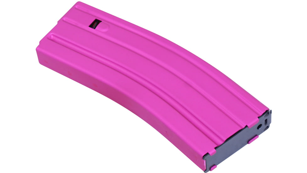 Guntec USA AR-15 5.56mm 30 Round Rifle Magazine w/Anti-Tilt Follower, Anodized Pink, MAG30-PINK-30RD