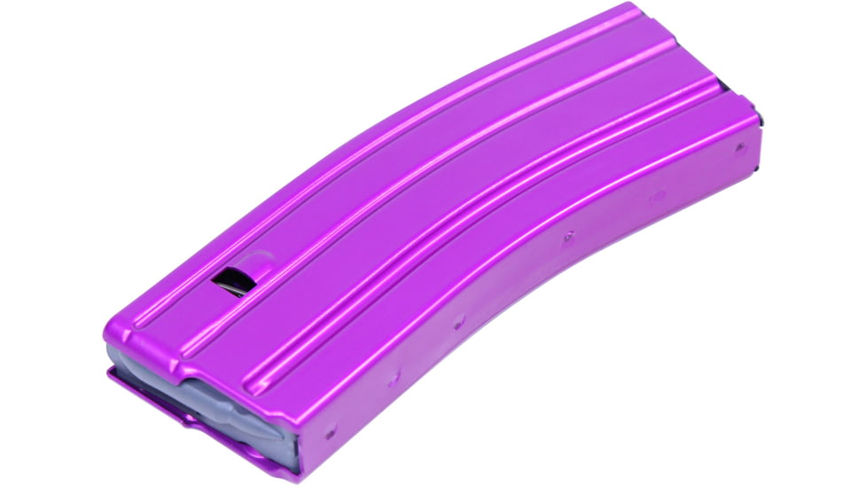 Guntec USA AR-15 5.56mm 30 Round Rifle Magazine w/Anti-Tilt Follower, Anodized Purple, MAG30-PURPLE-30RD