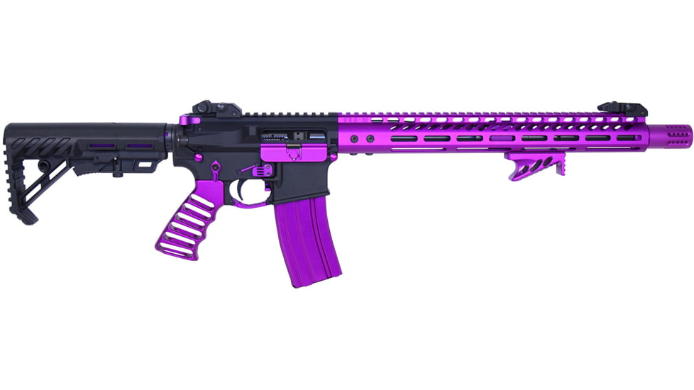 Guntec USA AR-15 5.56mm 30 Round Rifle Magazine w/Anti-Tilt Follower, Anodized Purple, MAG30-PURPLE-30RD