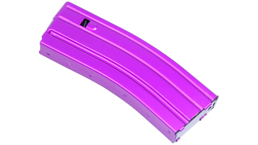 Guntec USA AR-15 5.56mm 30 Round Rifle Magazine w/Anti-Tilt Follower, Anodized Purple, MAG30-PURPLE-30RD