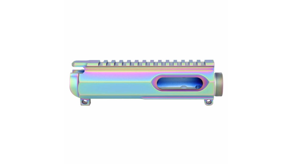 Guntec USA AR-15 9mm Dedicated Stripped Billet Upper Receiver, Rainbow, GT-UPPER-9-RPVD