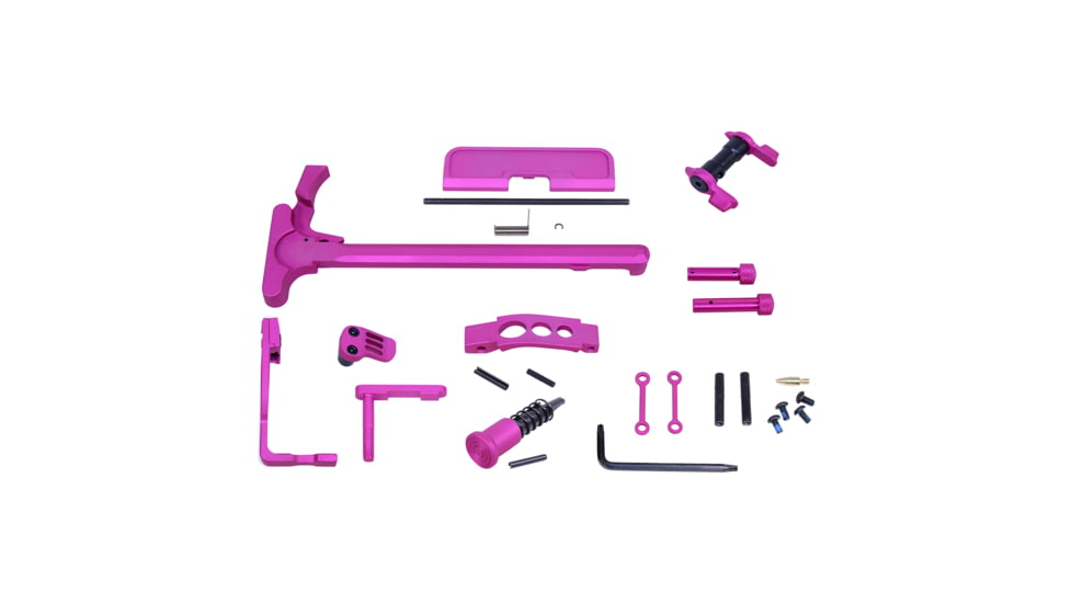 Guntec USA AR-15 Accent Kit, Anodized Pink, ACC-KIT-PINK
