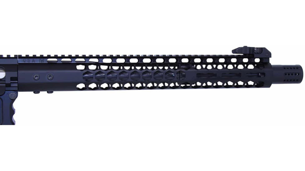 Guntec USA AR-15 Air Lite Series Honeycomb M-LOK Free Floating Handguard w/ Monolithic Top Rail, Anodized Black, GT-15HC-AL-MLK-308