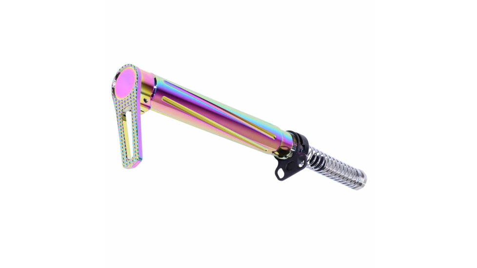Guntec USA AR-15 Airlite Series Minimalist Stock, Rainbow PVD, AIRLITE-STK-RPVD