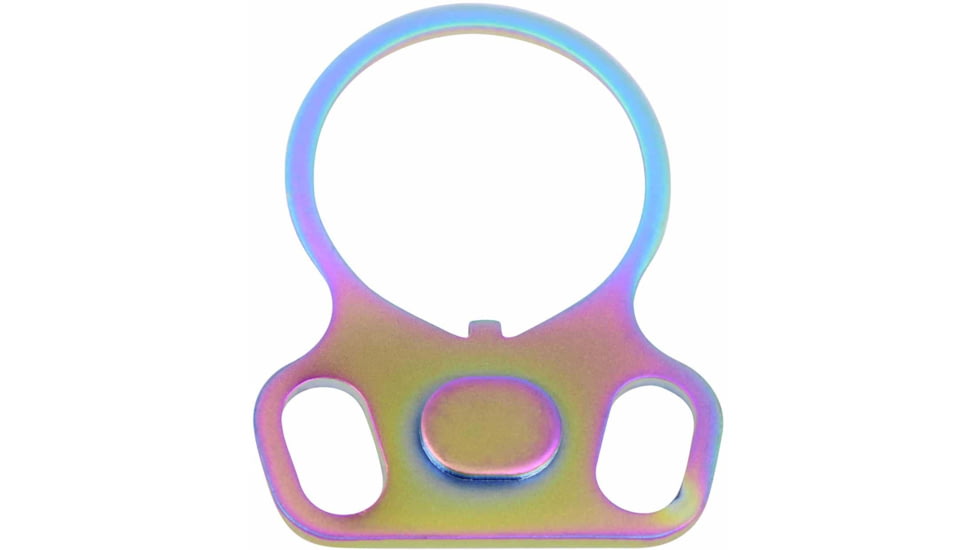 Guntec USA AR-15 AMBI SINGLE POINT SLING ADAPTER MATTE RAINBOW PVD FINISH, MATTE RAINBOW PVD, DOUBLE-EGG-M-RPVD