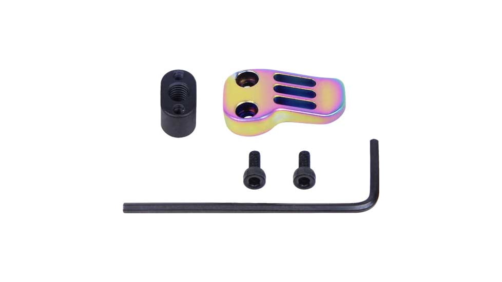 Guntec USA AR-15/AR .308 Extended Mag Catch Paddle Release, Rainbow, EXT-MC-M-RPVD