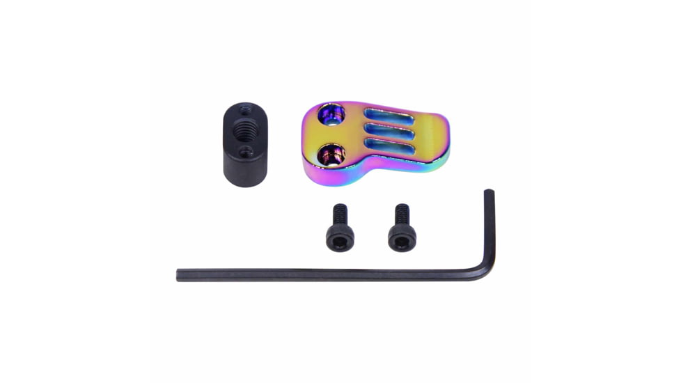 Guntec USA AR-15 / AR-308 Extended Mag Catch Paddle Release, Rainbow Pvd, EXT-MC-RPVD