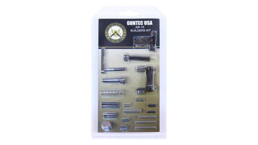 Guntec USA AR-15 Builders Kit w/Ambidextrous Safety, Black Chrome, BUILD-KIT-AMBI-BC