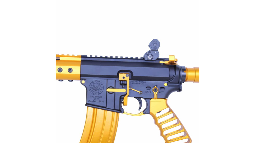 Guntec USA AR-15 Extended Bolt Catch Release, Anodized Orange, GT-EBR-ORANGE