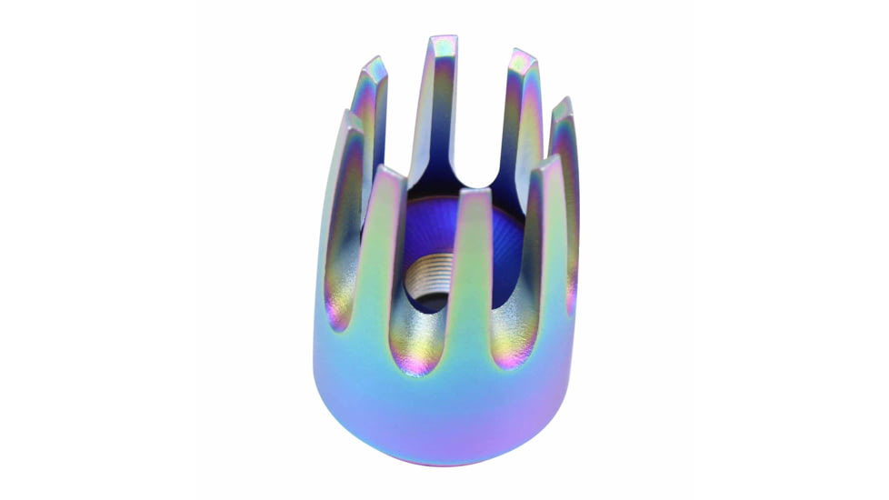 Guntec USA AR-15 Claw Multi-Prong Flash Hider, Matte Rainbow Pvd Coated, AR-CLAW-RPVD