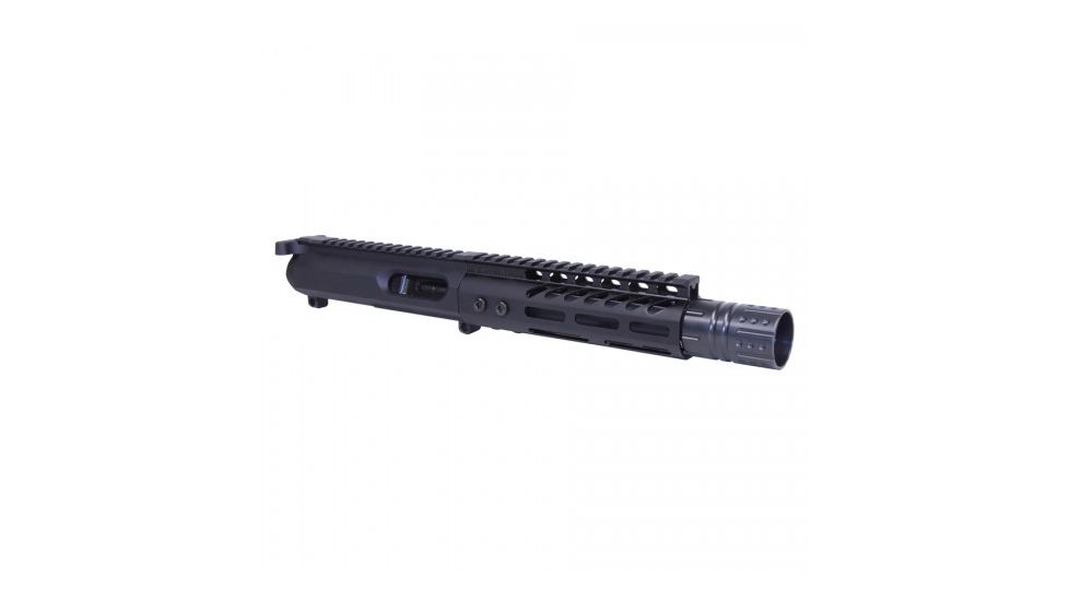 Guntec USA AR-15 Complete 9mm Upper Receiver, Mil-Spec Charging Handle, 6.75 inch M-LOK Handguard, 7.5 inch Contour 4150 Barrel, 1-10 Twist, 1/2x36 Hellfire Muzzle Device, Black, 9MM-KIT-3