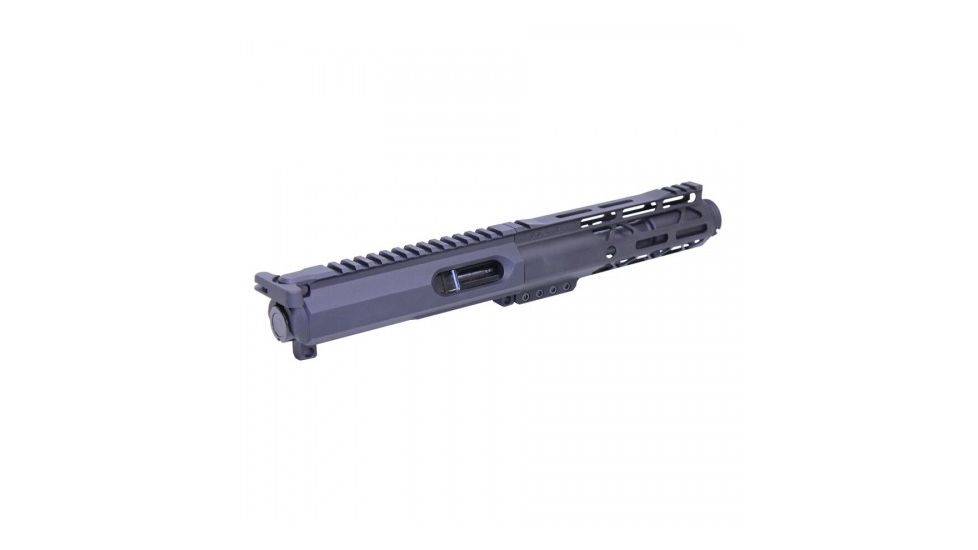 Guntec USA AR-15 Complete 9mm Upper Receiver, Mil-Spec Charging Handle, 7 inch M-LOK Handguard, 5.5 inch Contour 4150 Barrel, 1-10 Twist, 1/2x36 Slim Line Flash Cone, Black, 9MM-KIT-2