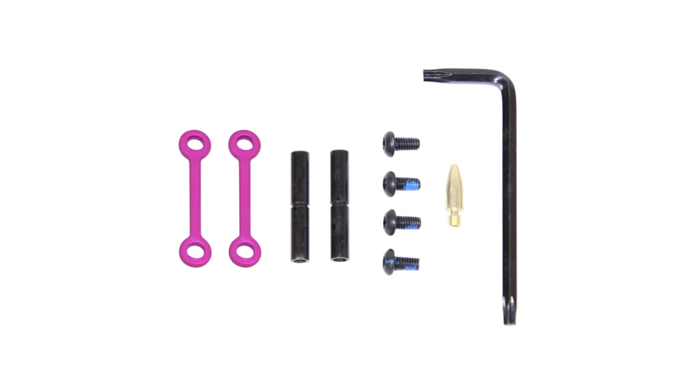 Guntec USA AR-15 Complete Anti-Rotation Trigger/Hammer Pin Set, Anodized Pink, GT-ARP-PINK