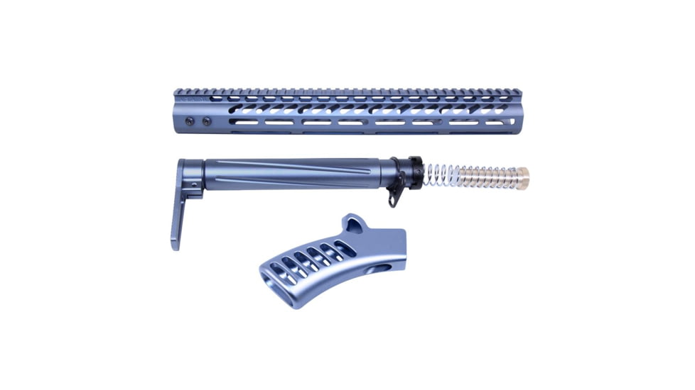 Guntec USA AR-15 Compliant Ultra Furniture Set, Anodized Grey, AR-COMP-SET-GREY