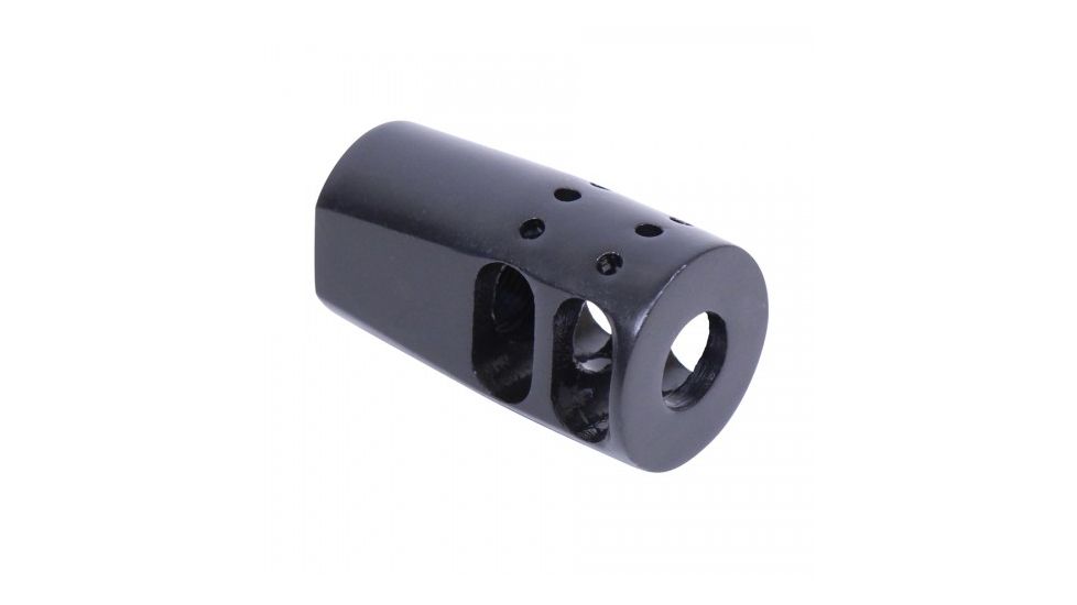 Guntec USA AR-15 CQB Micro Steel Compensator, 1/2x28 TPI, .223 Cal, Black Nitride, CQB-COMP