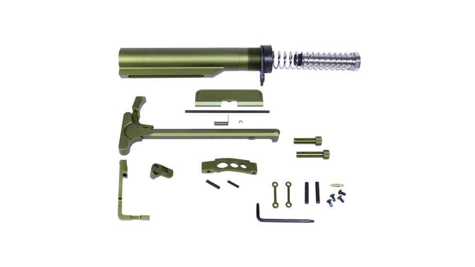 Guntec USA AR-15 Essentials Kit, Anodized Green, EKIT-GREEN