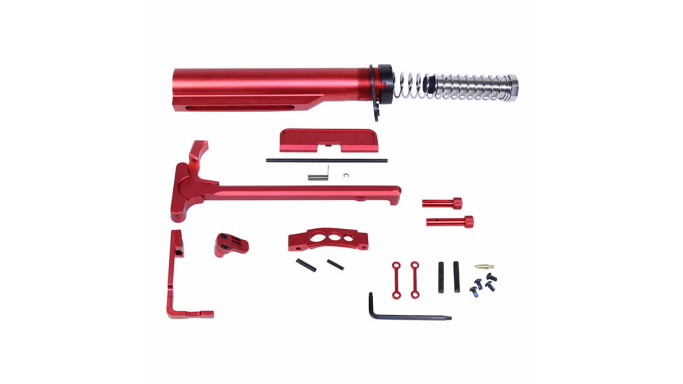 Guntec USA AR-15 Essentials Kit, Anodized Red, EKIT-RED