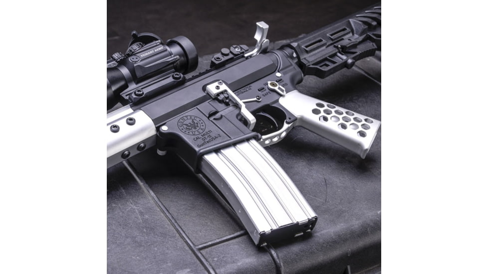 Guntec USA AR-15 Extended Bolt Catch Release, Anodized Clear, GT-EBR-CLEAR