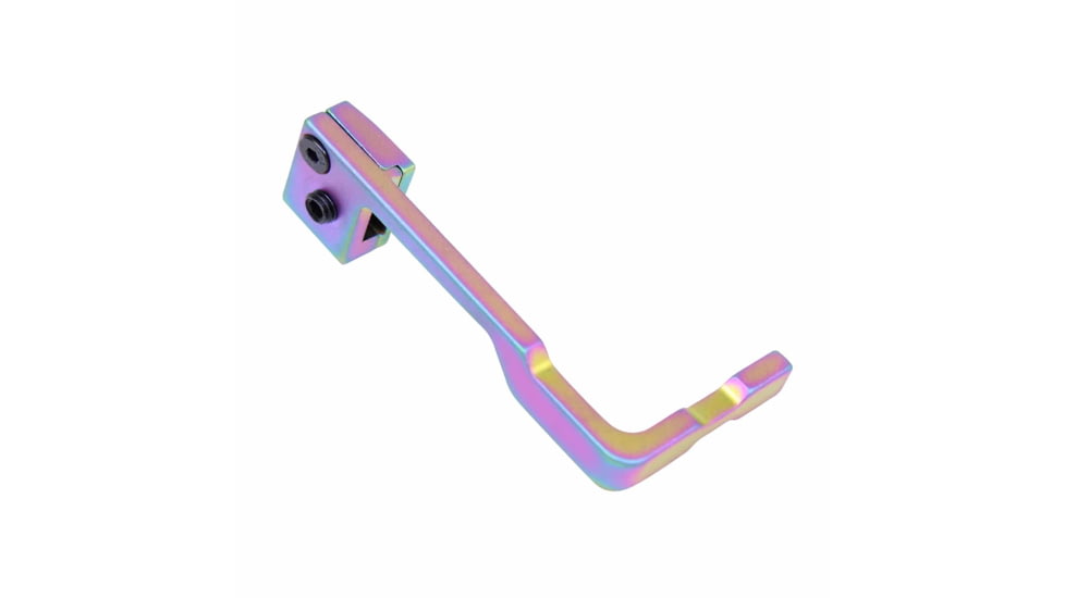 Guntec USA AR-15 Extended Bolt Catch Release, Matte Rainbow Pvd Coated, GT-EBR-M-RPVD