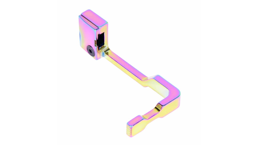 Guntec USA AR-15 Extended Bolt Catch Release, Rainbow Pvd, GT-EBR-RPVD