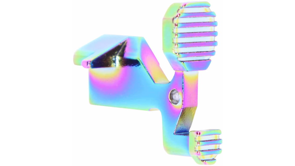Guntec USA AR-15 EXTENDED ERGONOMIC BOLT CATCH RAINBOW PVD FINISH, RAINBOW PVD, EXT-CATCH-RPVD