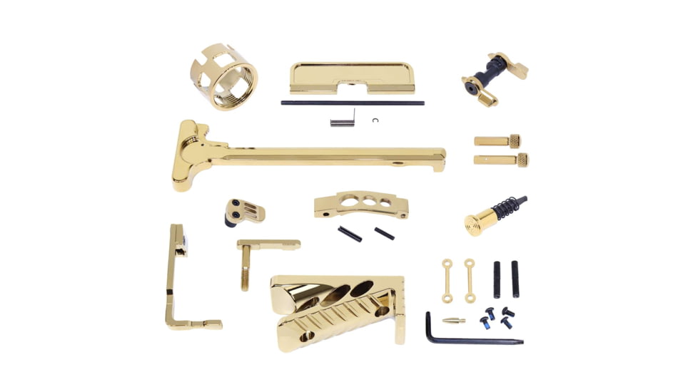 Guntec USA AR-15 Finishing Kit, Gold Plated, AR-FINISHING-KIT-GLD