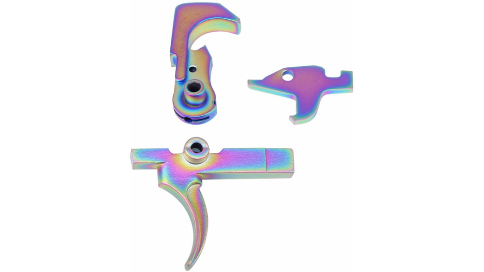 Guntec USA AR-15 Fire Control Group, Rainbow PVD, FCG-RPVD