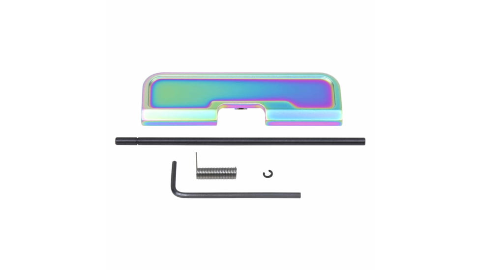 Guntec USA AR-15 Gen 3 Ejection Port Dust Cover Assembly, Matte Rainbow Pvd Coated, 223GATE-G3-M-RPVD