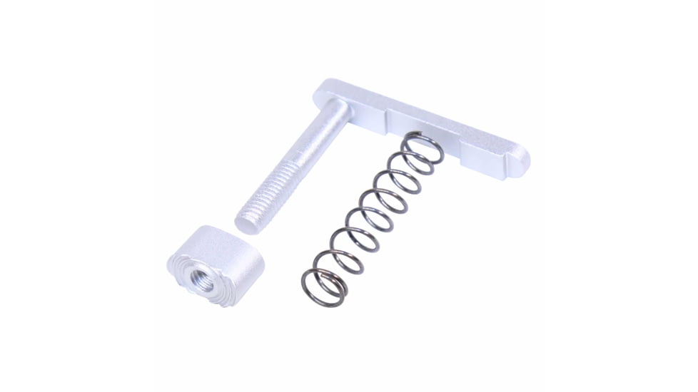 Guntec USA AR-15 Mag Catch Assembly w/Extended Mag Button, Anodized Clear, GT-MC-ASSEMBLY-CLEAR