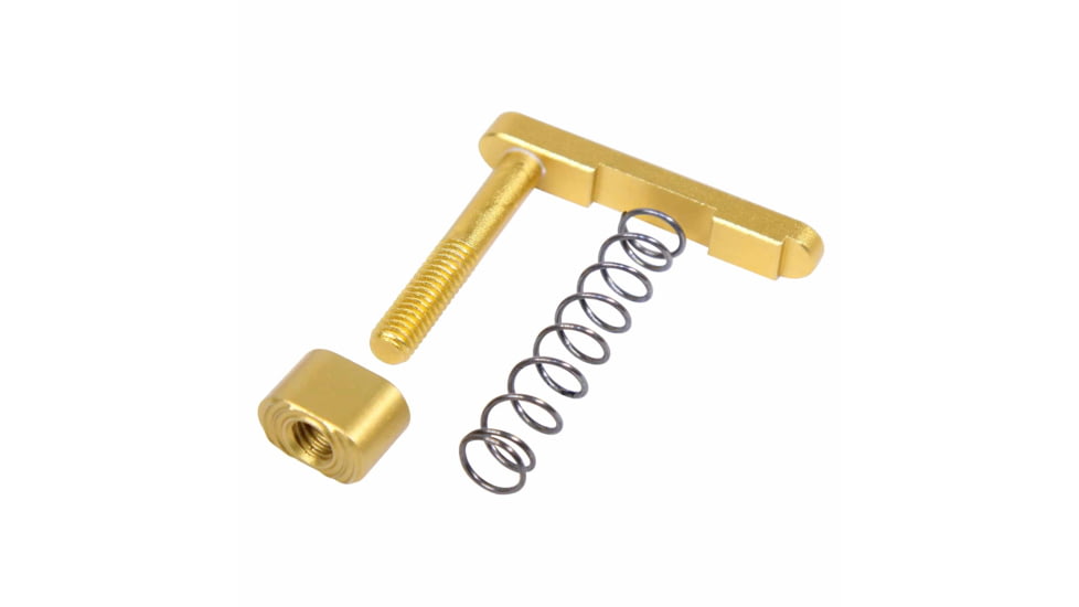 Guntec USA AR-15 Mag Catch Assembly w/Extended Mag Button, Anodized Gold, GT-MC-ASSEMBLY-GOLD