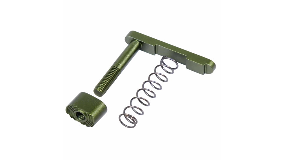 Guntec USA AR-15 Mag Catch Assembly w/Extended Mag Button, Anodized Green, GT-MC-ASSEMBLY-GREEN