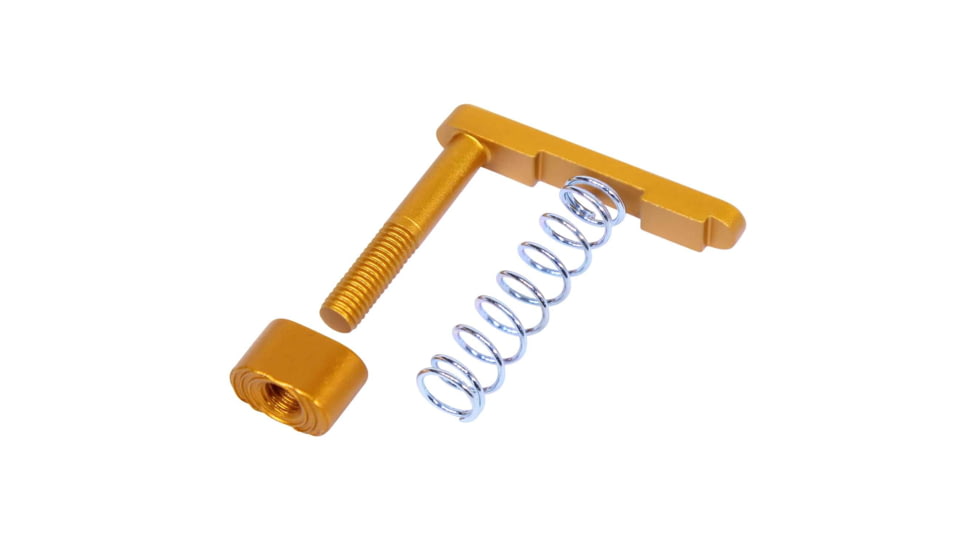 Guntec USA AR-15 Mag Catch Assembly w/Extended Mag Button, Anodized Orange, GT-MC-ASSEMBLY-ORANGE