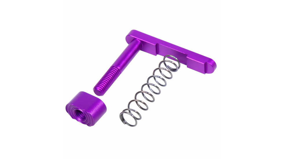Guntec USA AR-15 Mag Catch Assembly w/Extended Mag Button, Anodized Purple, GT-MC-ASSEMBLY-PURPLE