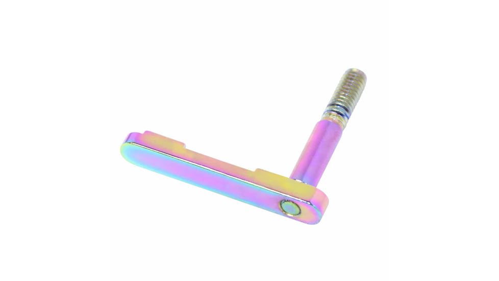 Guntec USA AR-15 Mag Catch Lever, Rainbow PVD, GT-MC-LEVER-RPVD