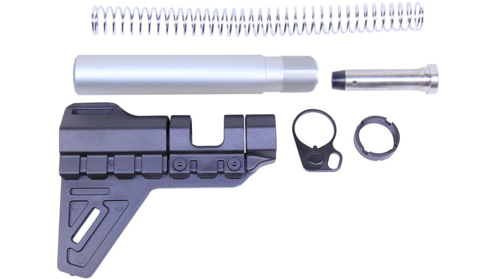 Guntec USA AR-15 Micro Breach Pistol Brace Kit, Anodized Clear, GT-MBPB-CLEAR