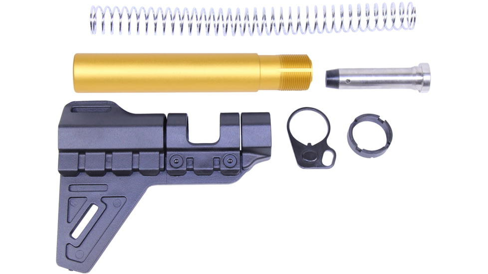 Guntec USA AR-15 Micro Breach Pistol Brace Kit, Anodized Gold, GT-MBPB-GOLD