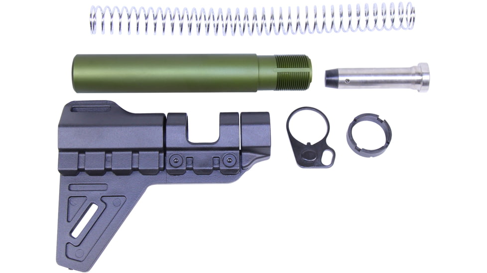 Guntec USA AR-15 Micro Breach Pistol Brace Kit, Anodized Green, GT-MBPB-GREEN
