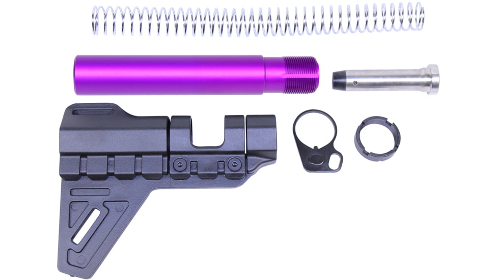 Guntec USA AR-15 Micro Breach Pistol Brace Kit, Anodized Purple, GT-MBPB-PURPLE
