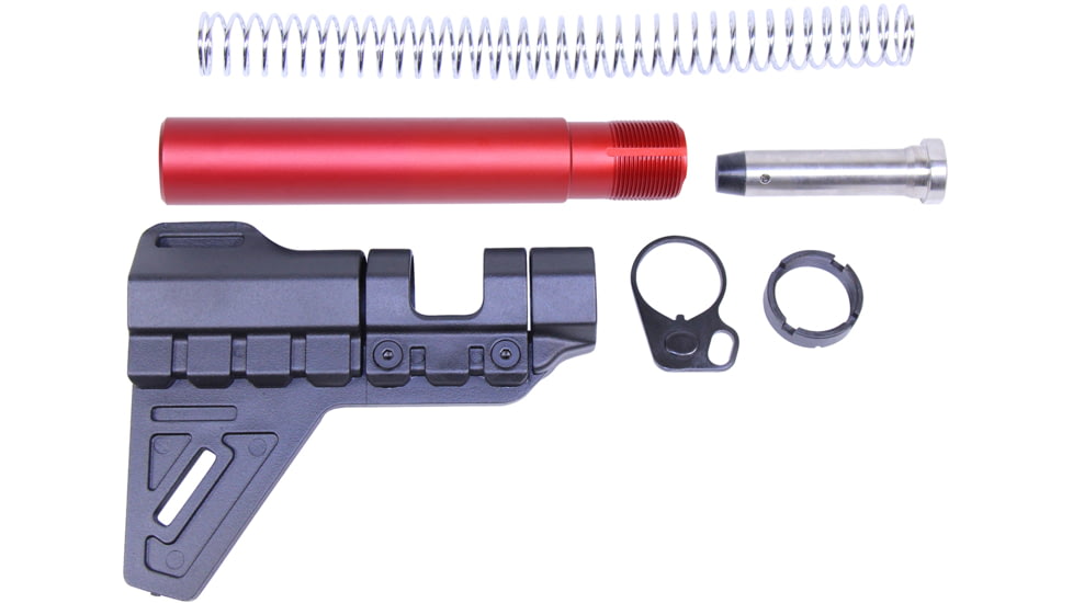 Guntec USA AR-15 Micro Breach Pistol Brace Kit, Anodized Red, GT-MBPB-RED