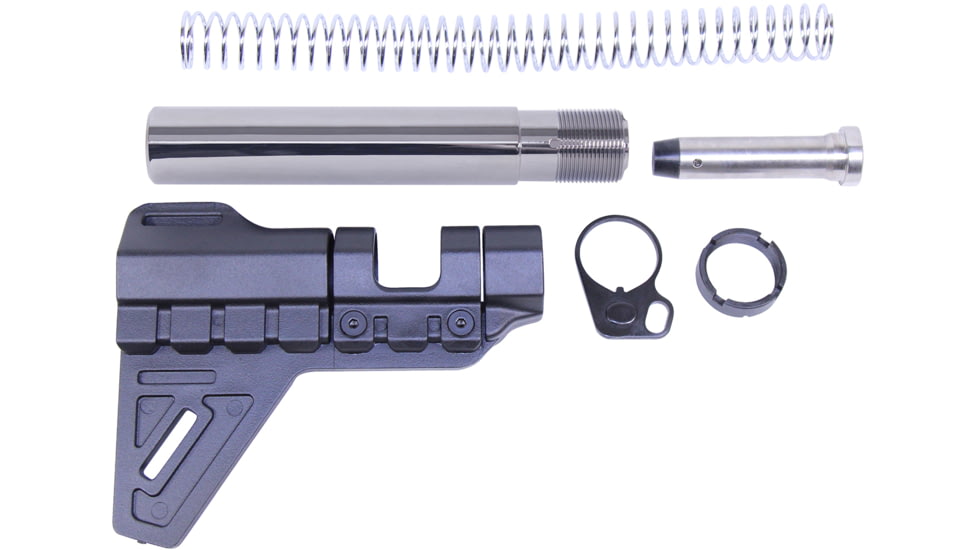 Guntec USA AR-15 Micro Breach Pistol Brace Kit, Black Chrome, GT-MBPB-BC