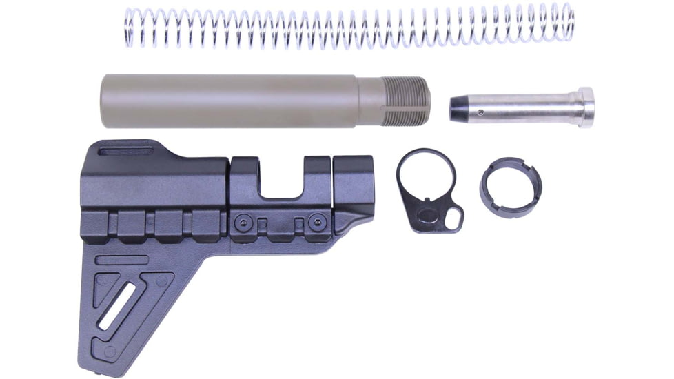 Guntec USA AR-15 Micro Breach Pistol Brace Kit, Cerakote Flat Dark Earth, GT-MBPB-FDE