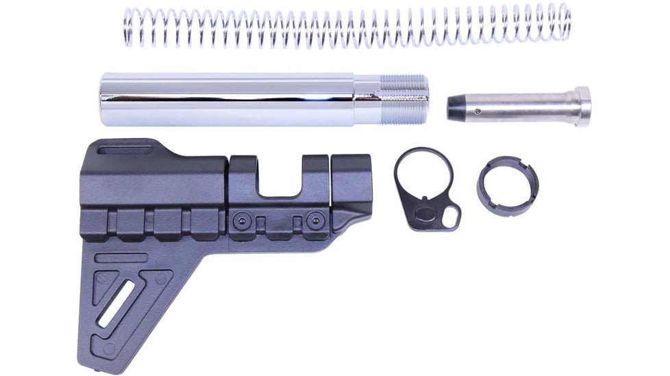 Guntec USA AR-15 Micro Breach Pistol Brace Kit, Chrome, GT-MBPB-C