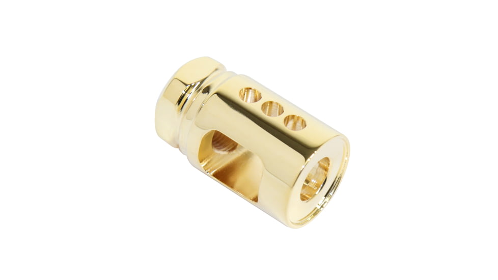 Guntec USA AR-15 Micro Comp Steel Compensator, 24K Gold Plated, M-COMP-GP