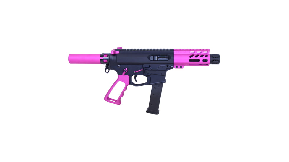 Guntec USA AR-15 Micro Pistol Furniture Set, Anodized Pink, MICRO-P-SET-PINK