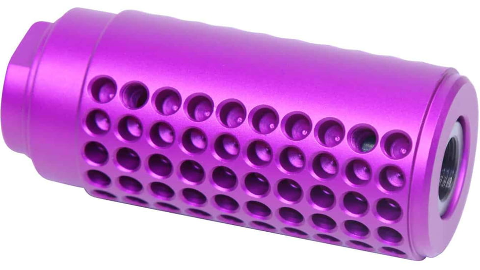 Guntec USA AR-15 Micro Reverse Thread Slip Over Socom Style Fake Suppressor, Gen 2, Anodized Purple, SOCOM-MINI-PURPLE