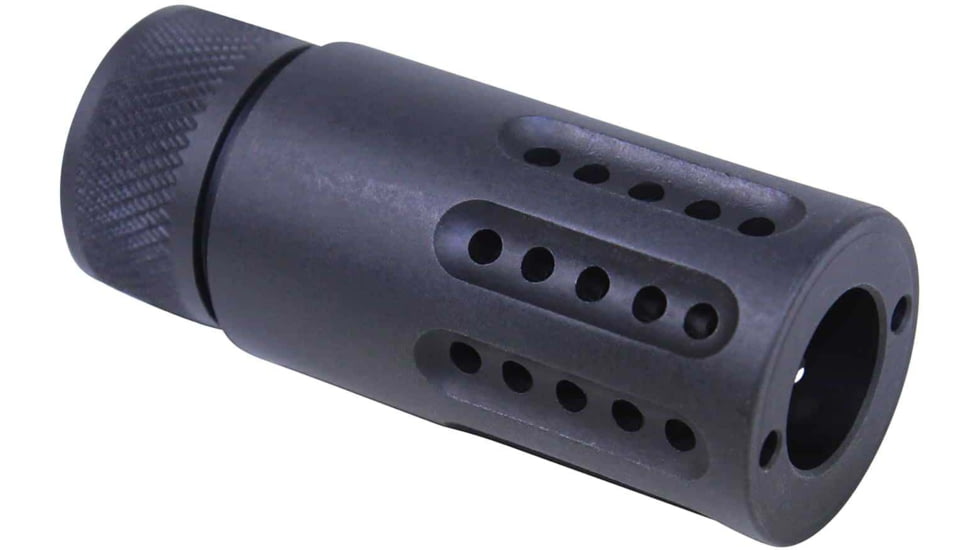 Guntec USA AR-15 Micro Slip Over Barrel Shroud w/ Multi Port Muzzle Brake, .308 Cal, Anodized Black, 1326-MB-P-S-308