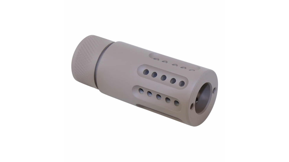 Guntec USA AR-15 Micro Slip Over Barrel Shroud w/ Multi Port Muzzle Brake, .308 Small Base, 5/8x24, Cerakote Flat Dark Earth, 1326-MB-P-S-308-FDE